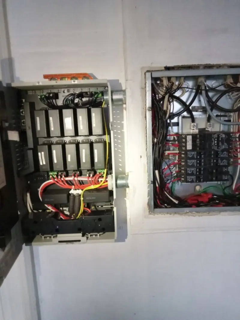 Electrical panel upgrade completed for Security Camera Wiring in Red Oak